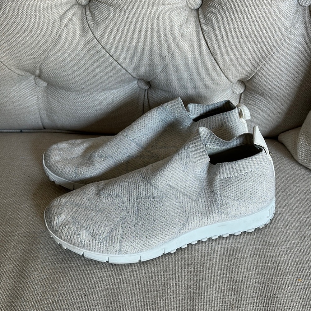 Good condition Jimmy Choo slip on sneakers. Size 38.5